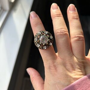 Cocktail 1960  dome brass ring size 7 😍